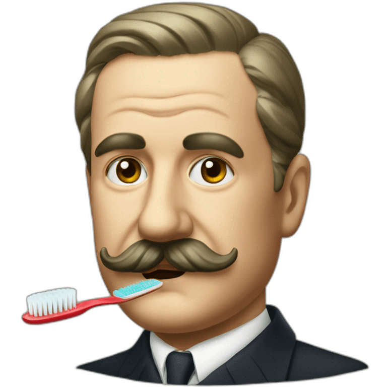 german head of state in 1940 wearing a toothbrush mustache emoji