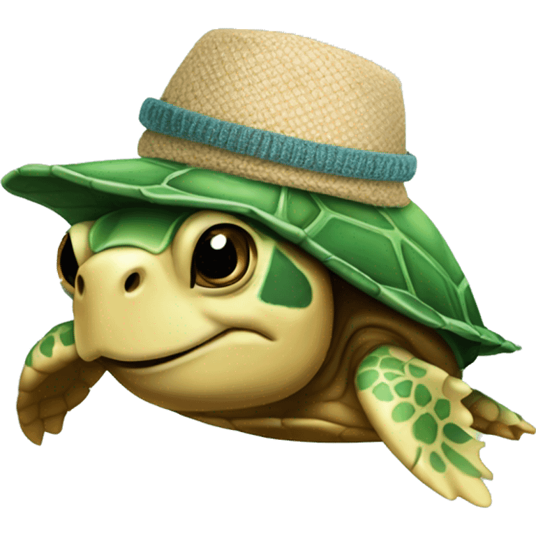 seaturtle wearing a hat emoji