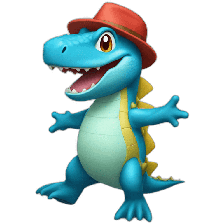 Totodile Looping goofy emoji