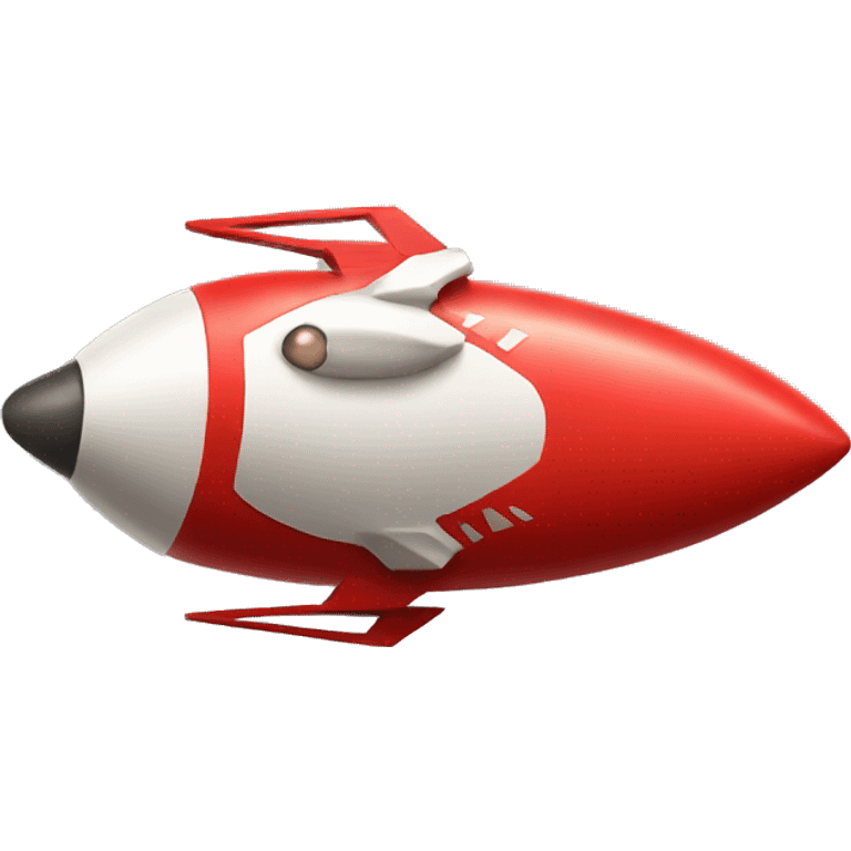 red spaceship with llama logo emoji