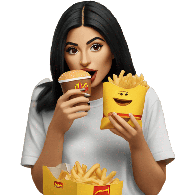 kylie jenner eating mcdonalds emoji