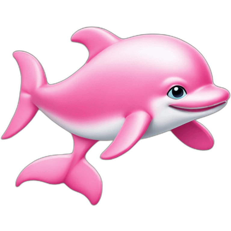 pink toy dolphin with legs instead of his tail emoji