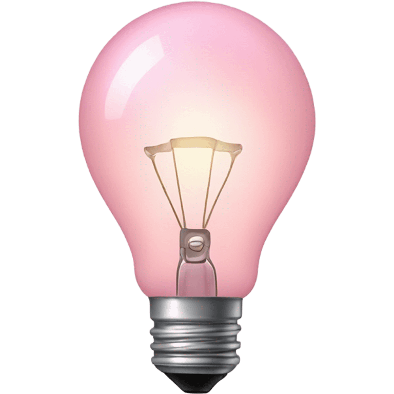 pastel pink light bulb emoji