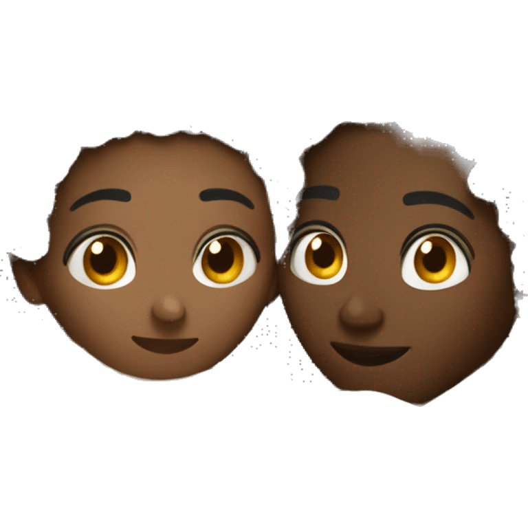 Interracial couple snuggling under blanket  emoji