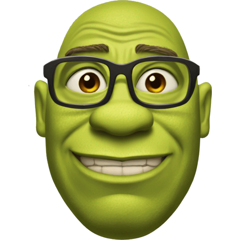 Shrek de óculos  emoji