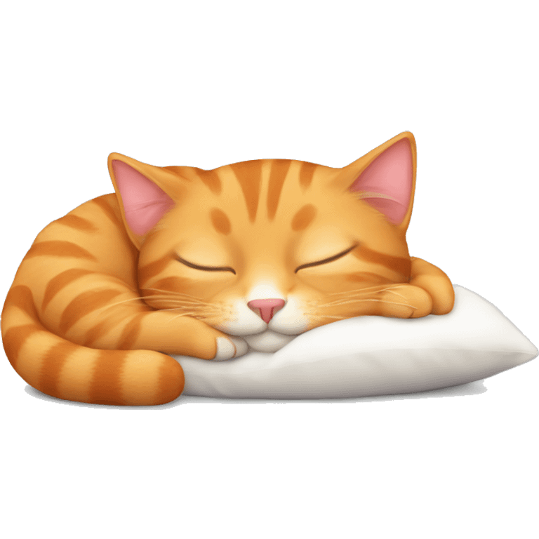 ginger cat sleep with open mouth emoji