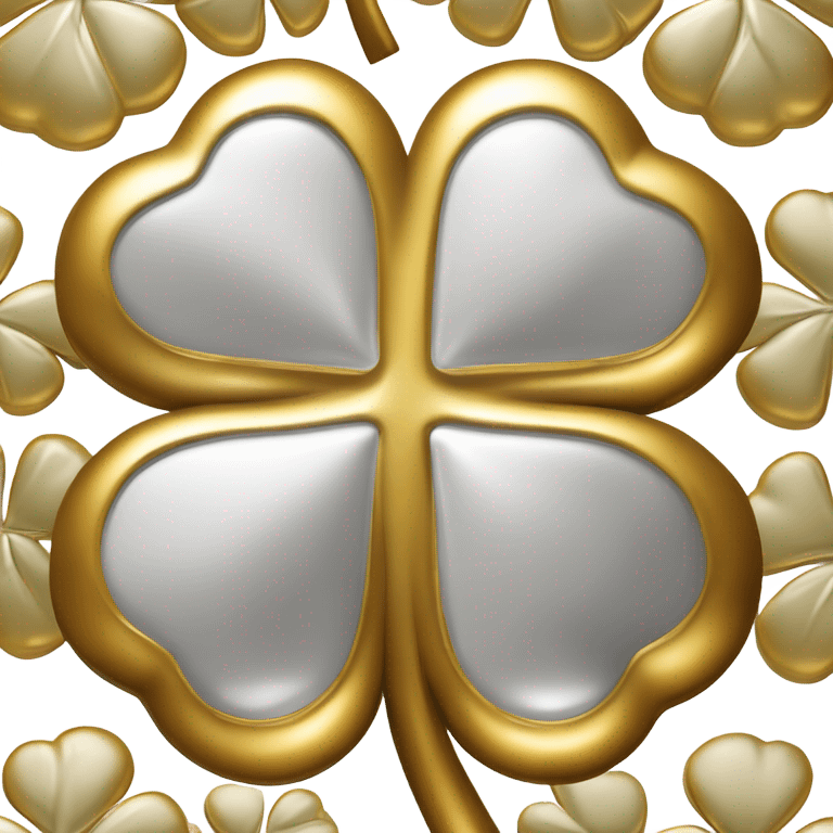 four leaf clover emoji gold  emoji