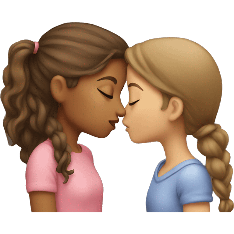 girl kissing girl emoji