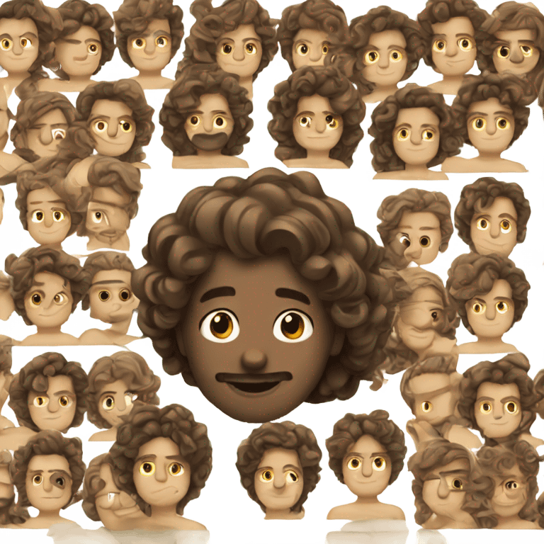 french wavy hair guy emoji