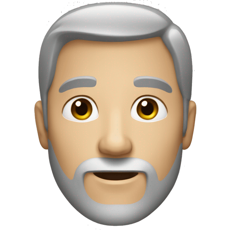 a white man with gray eyes, a beard and short brown hair emoji