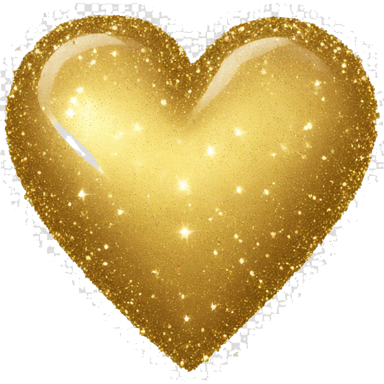 Sparkly golden heart emoji