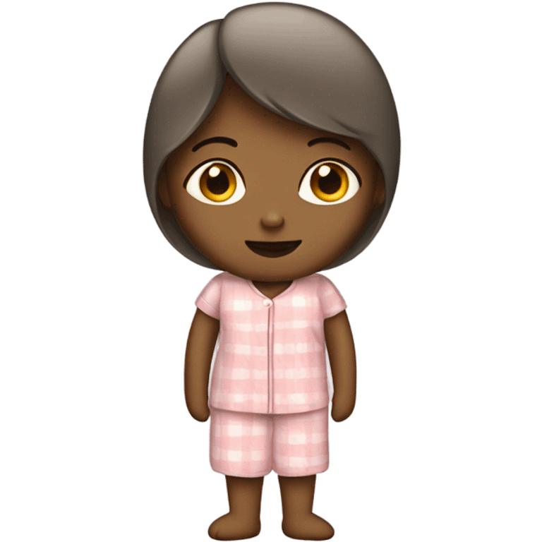 normal female standing emoji except wearing pyjamas emoji