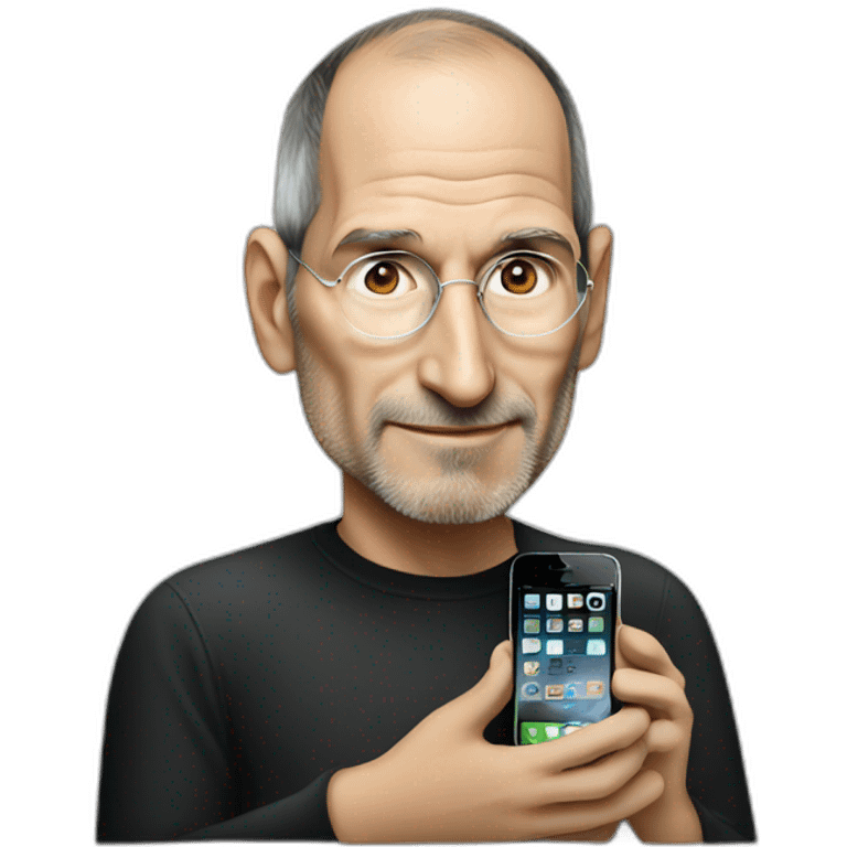 Steve Jobs and his iPhone emoji