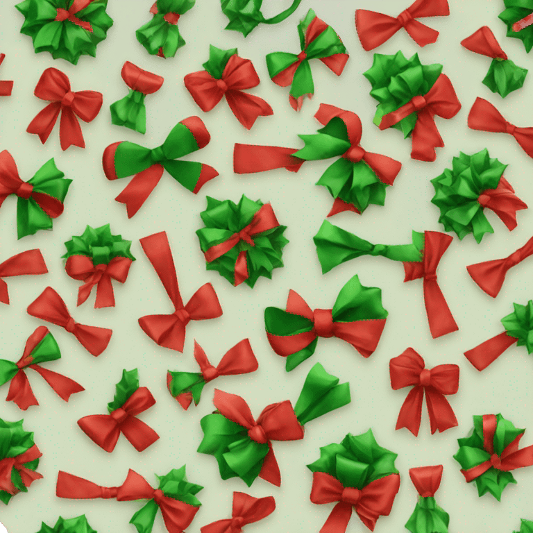 Bows on Christmas stuff emoji