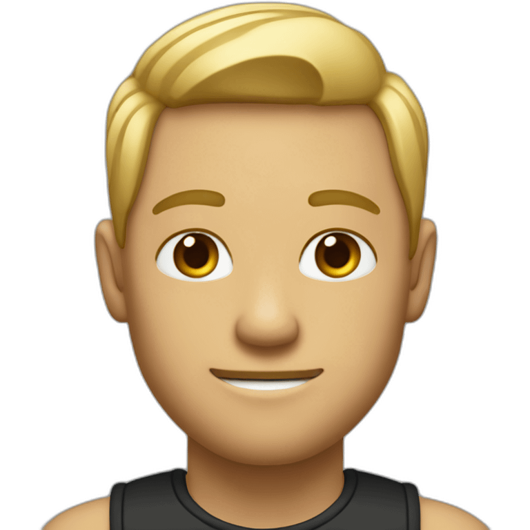 Homme noir avec une teinture blond et une boucle d’oreille emoji