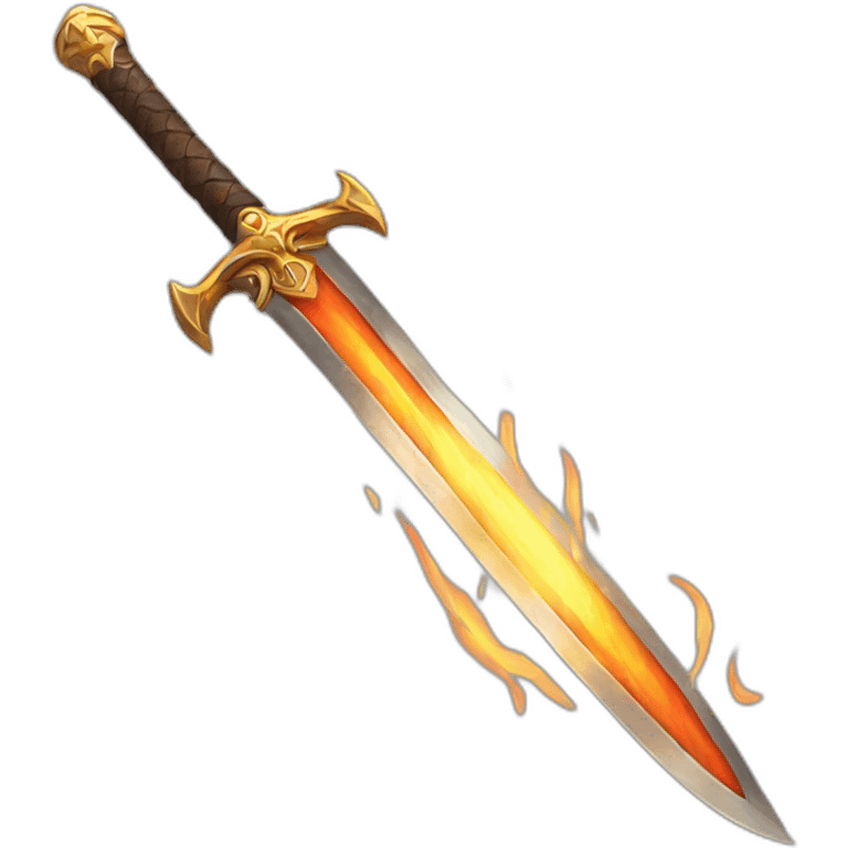 Long Sword Fire Deluxe emoji