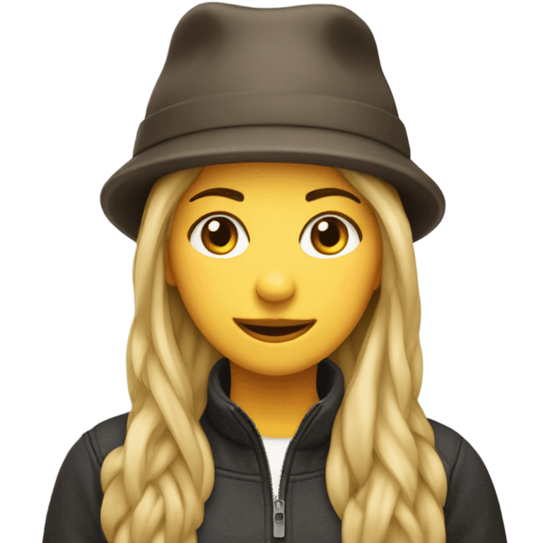 Girls in hat-Earflaps emoji