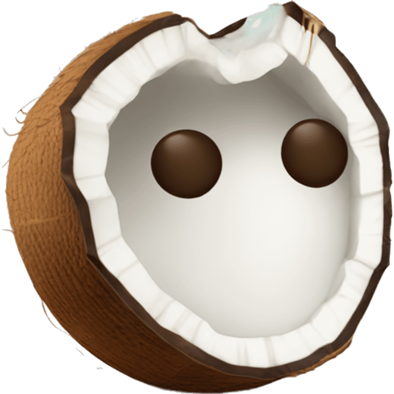 Coconut with drink emoji