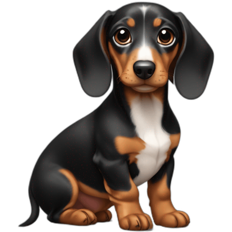 Dachshund puppy full body emoji