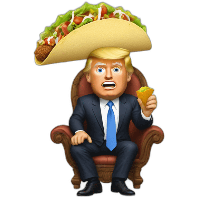 Donal trump eating tacos emoji