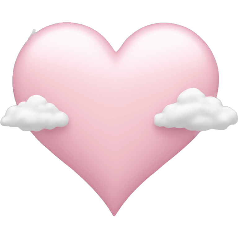 light pink heart with clouds emoji