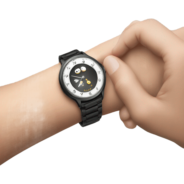 a watch on the hand emoji