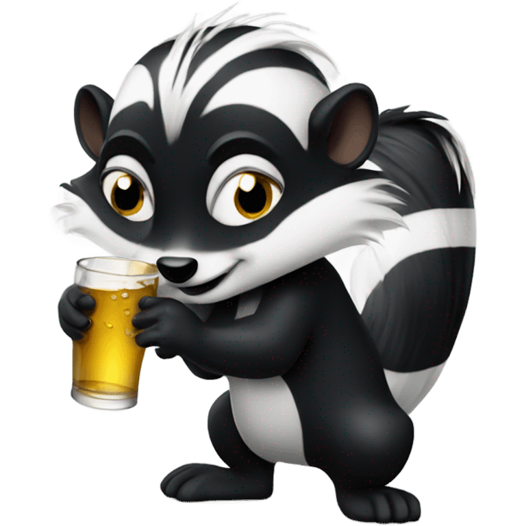 Drunk skunk emoji