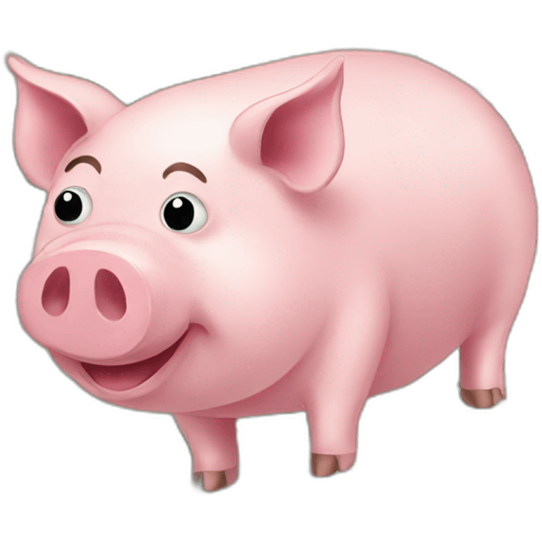 pig swimming in dollar bills emoji