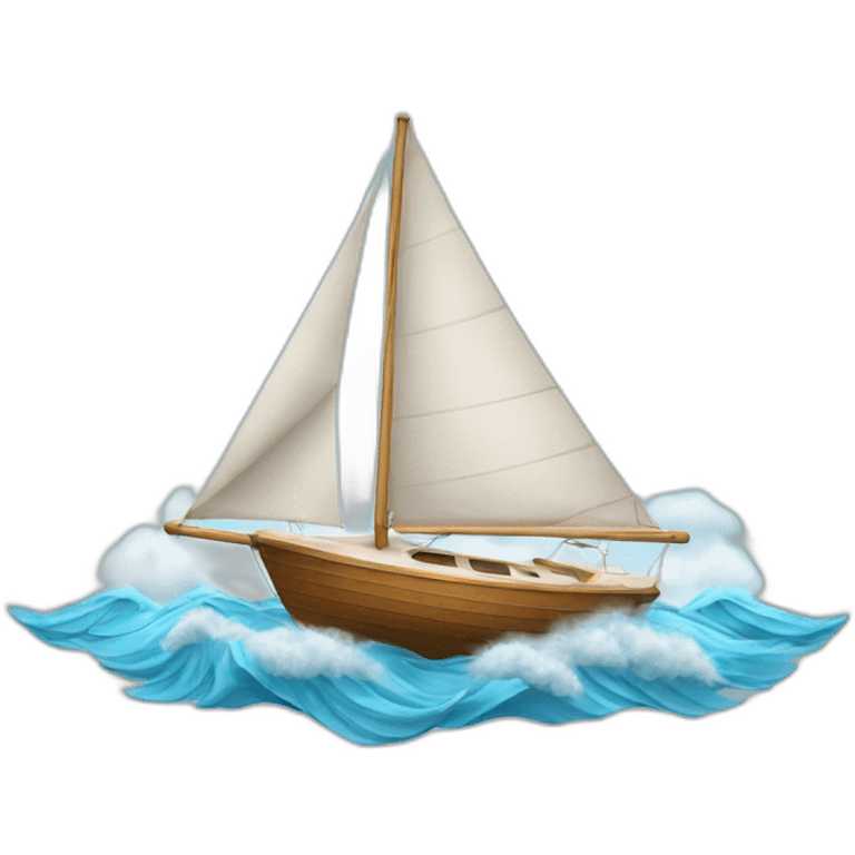 sailboat with winds emoji