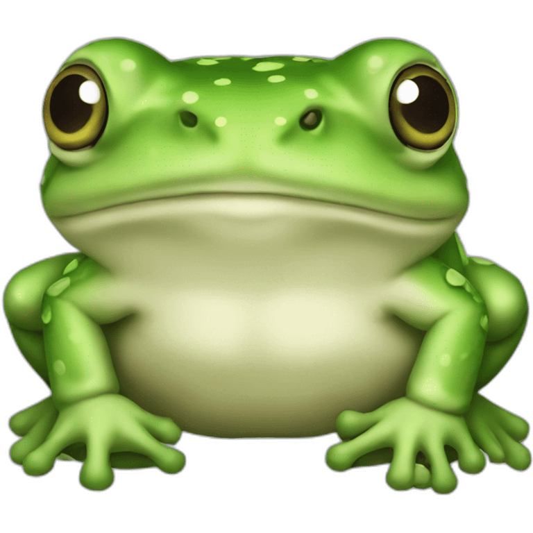 Pluggable green toad emoji