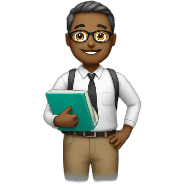 Teacher with books emoji