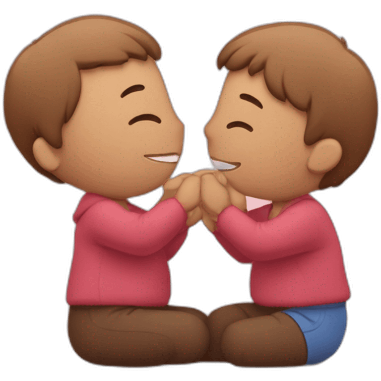 2 amies qui font un calin avec des coeurs emoji