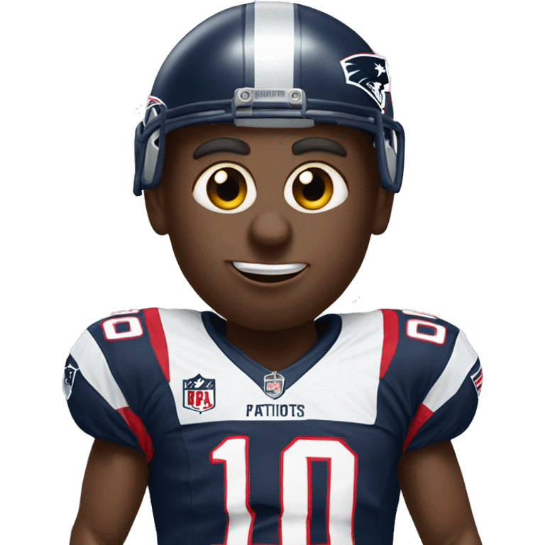 poop man wearing patriots jersey number 10 emoji