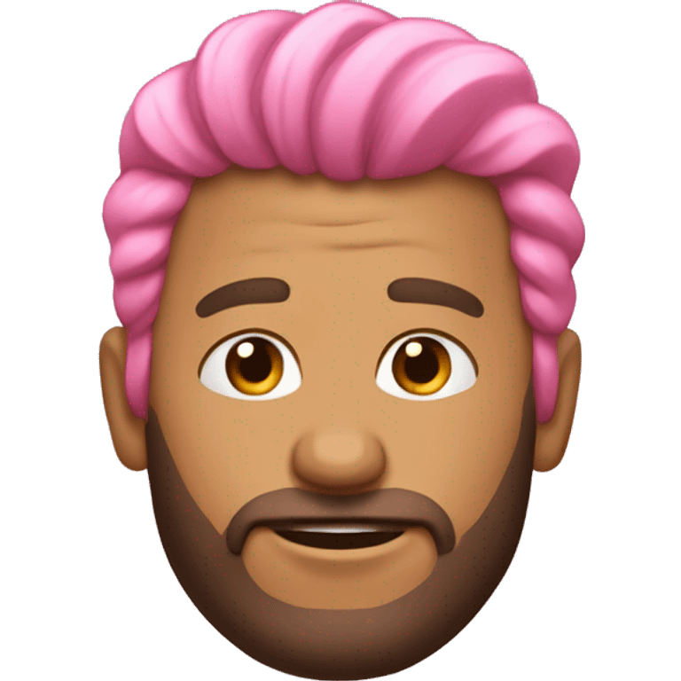 Hombre de pelo color rosa emoji