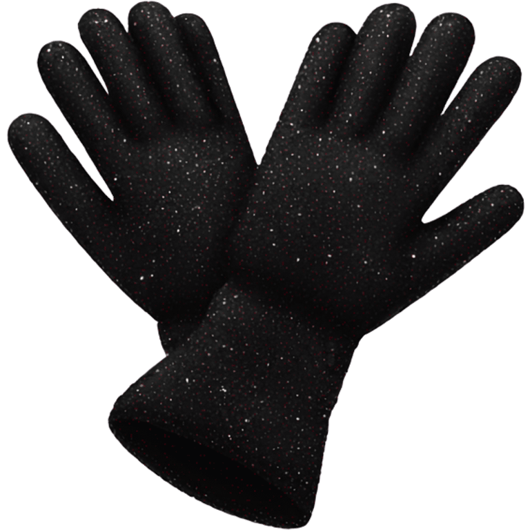 black sparkly long gloves emoji