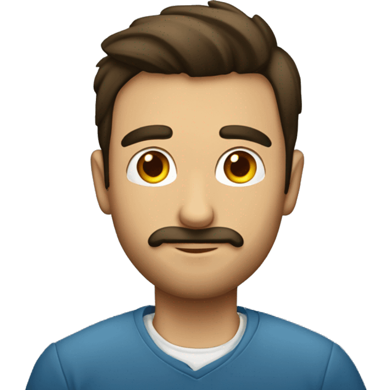 Hombre moreno con libros sin gafas emoji