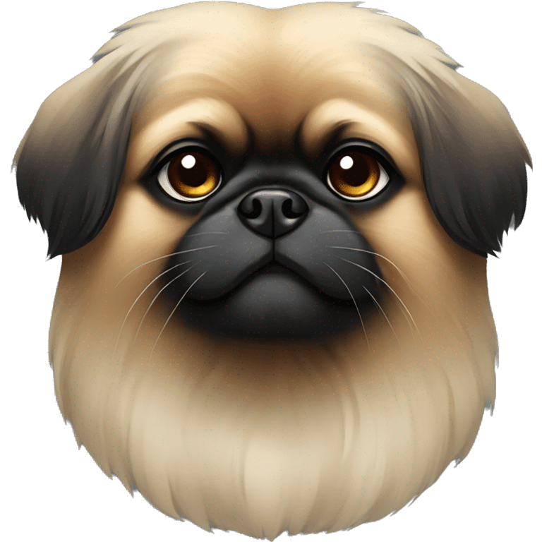 black Pekingese emoji