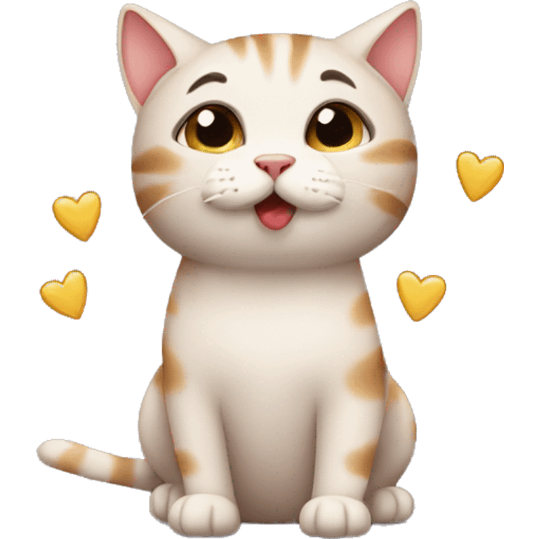 Cute cat sending kisses  emoji