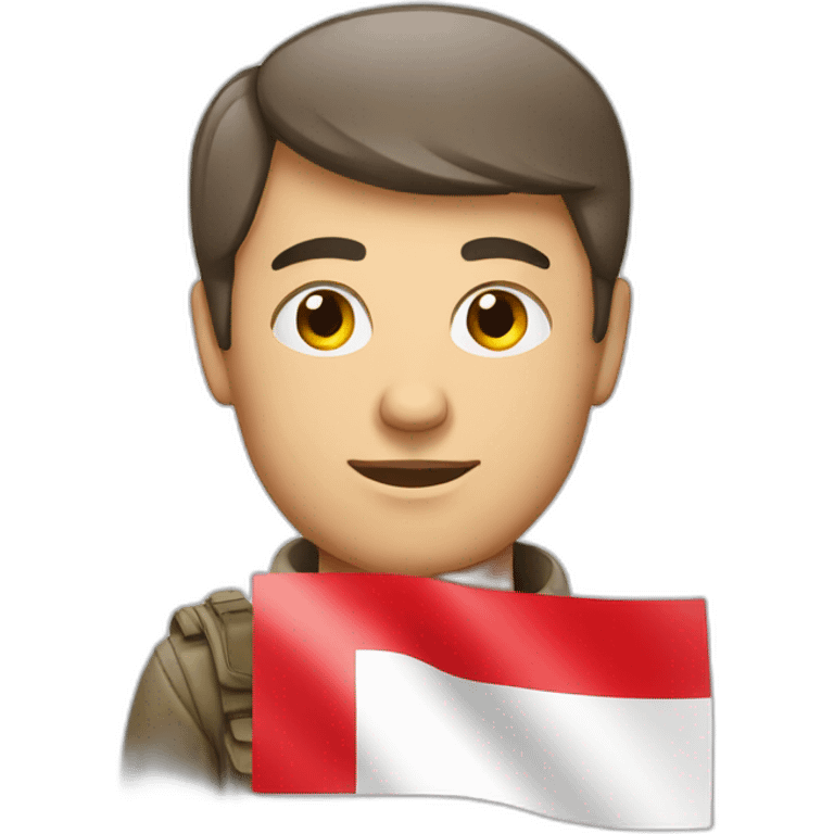 man with polish flag emoji