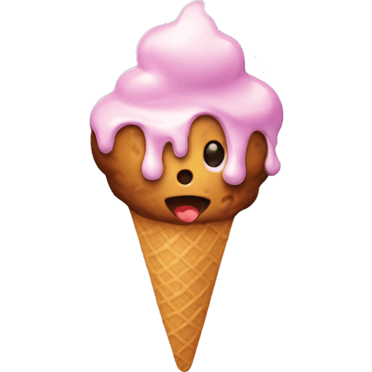 Icecream melting  emoji