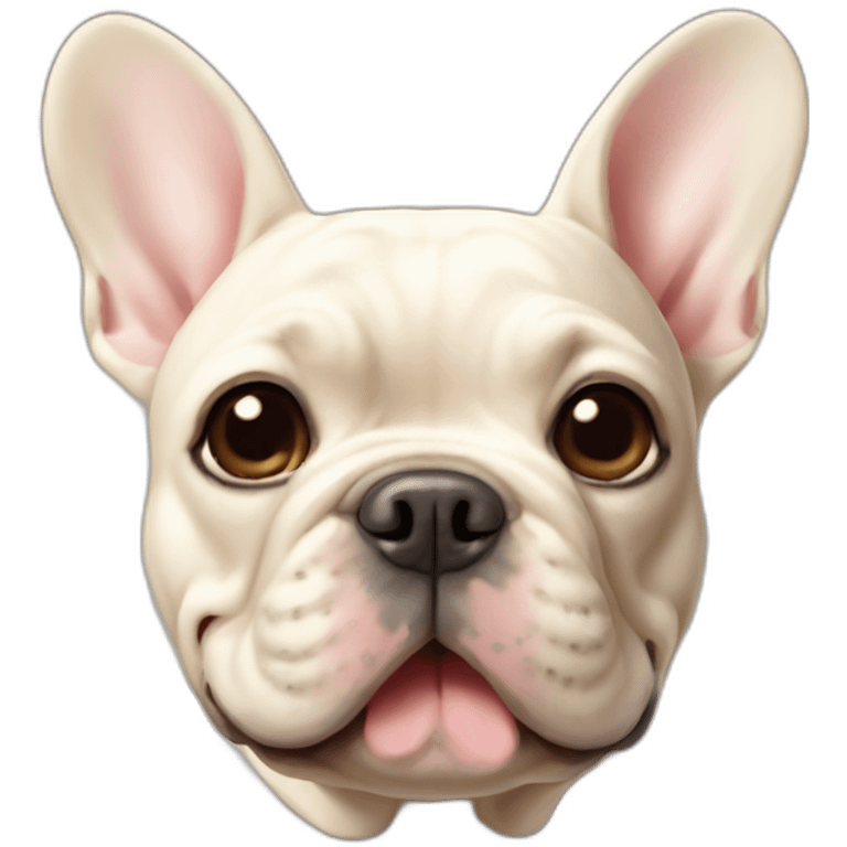 Cream French bulldog emoji