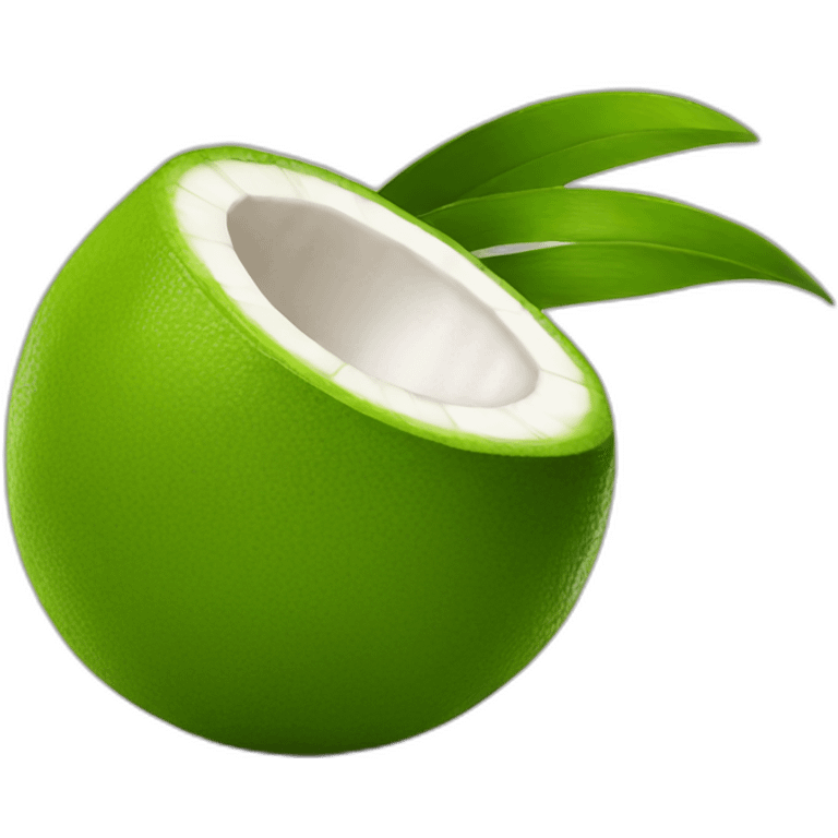 Lime in a coconut emoji