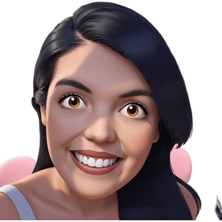 smiling girl with black hair emoji