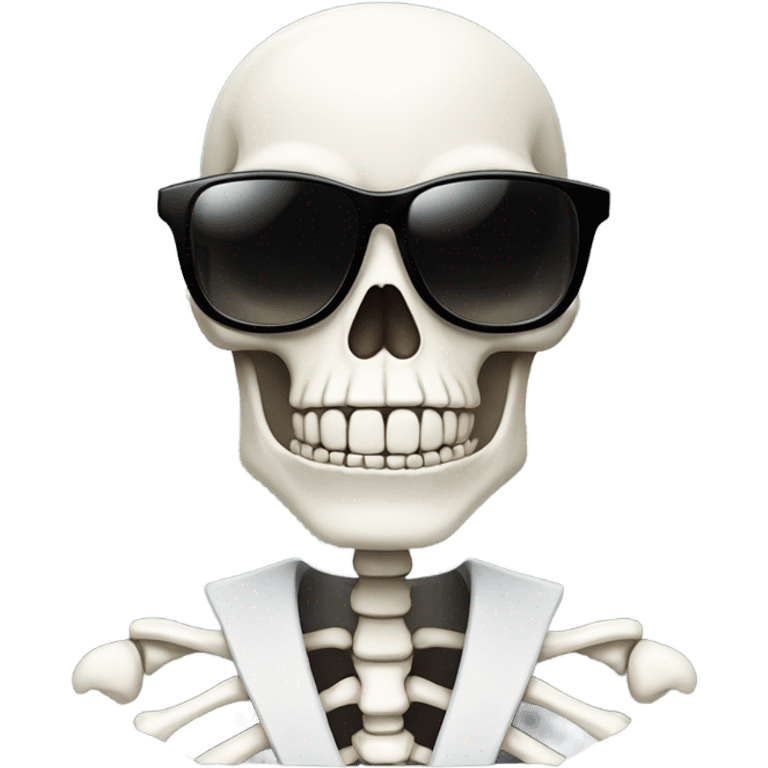 Skeleton with sunglasses  emoji