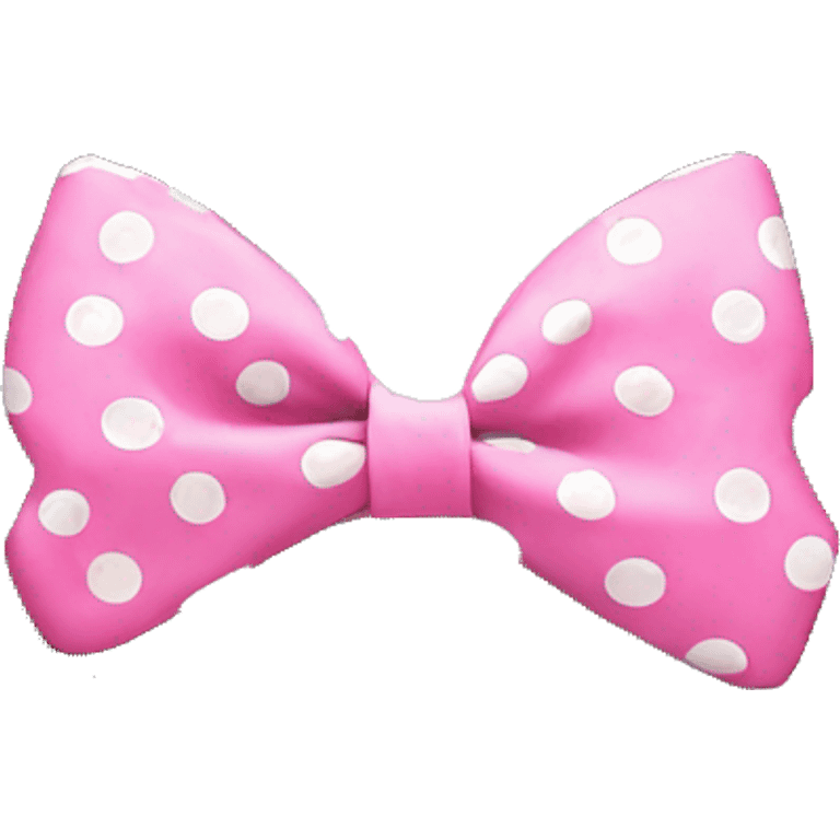 Black with pink polkadot bow Minnie, mouse ear headband emoji