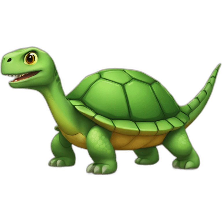 Tortue sur un dinosaure emoji