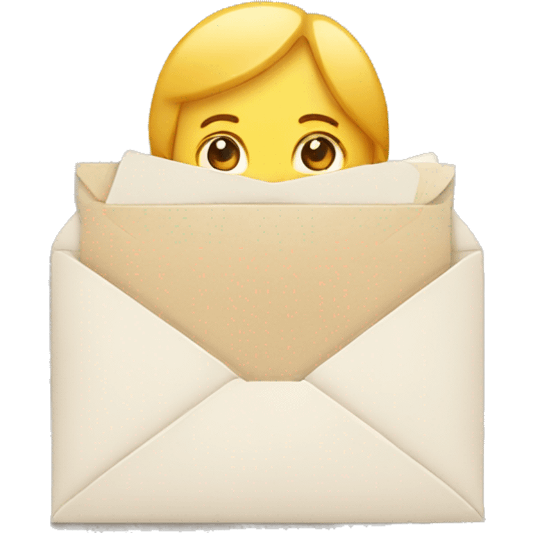 person holding stamped envelope emoji