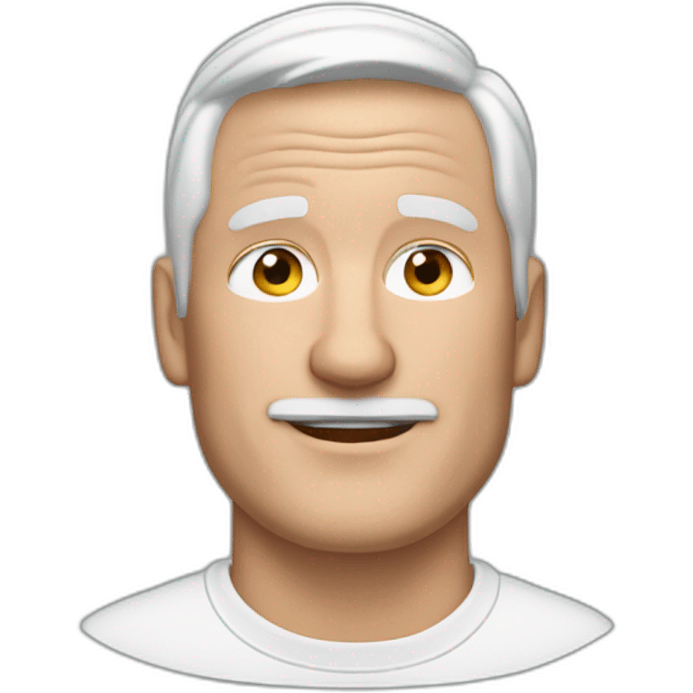 white middle aged man with AirPods Max emoji