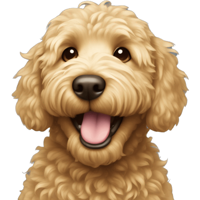 Golden doodle smiling  emoji