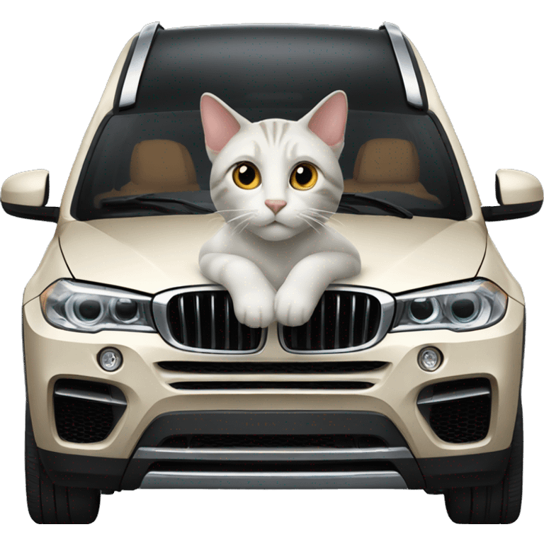 cat in a bmw suv emoji